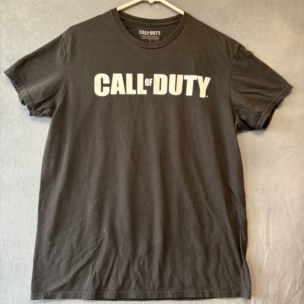 Call of Duty Gaming Shirt Mens Large CoD Logo Activision Shooter Blockcore Dark